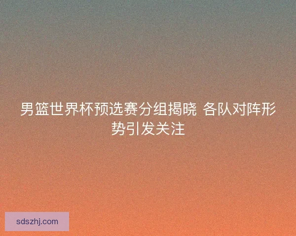 男篮世界杯预选赛分组揭晓 各队对阵形势引发关注