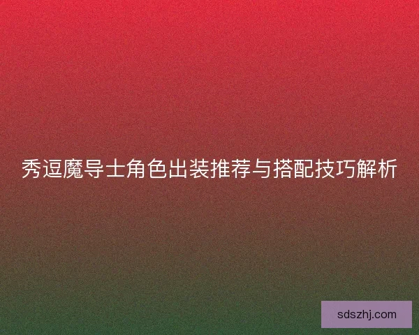 秀逗魔导士角色出装推荐与搭配技巧解析