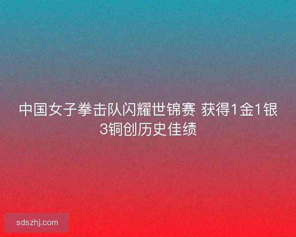 中国女子拳击队闪耀世锦赛 获得1金1银3铜创历史佳绩